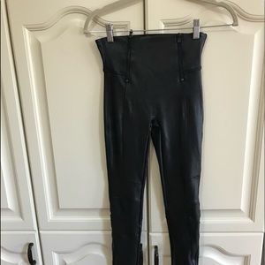 Spanx Faux Leather compression leggings